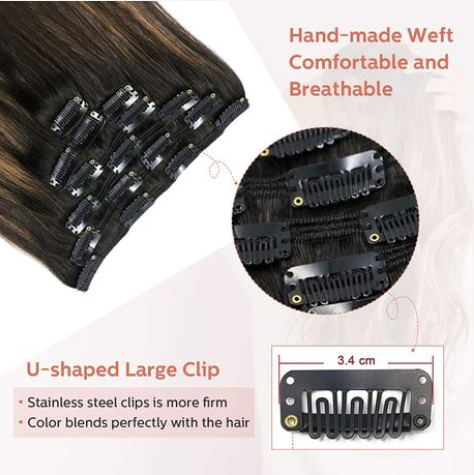 Wig/ Extension Clips Black - Pack of 48