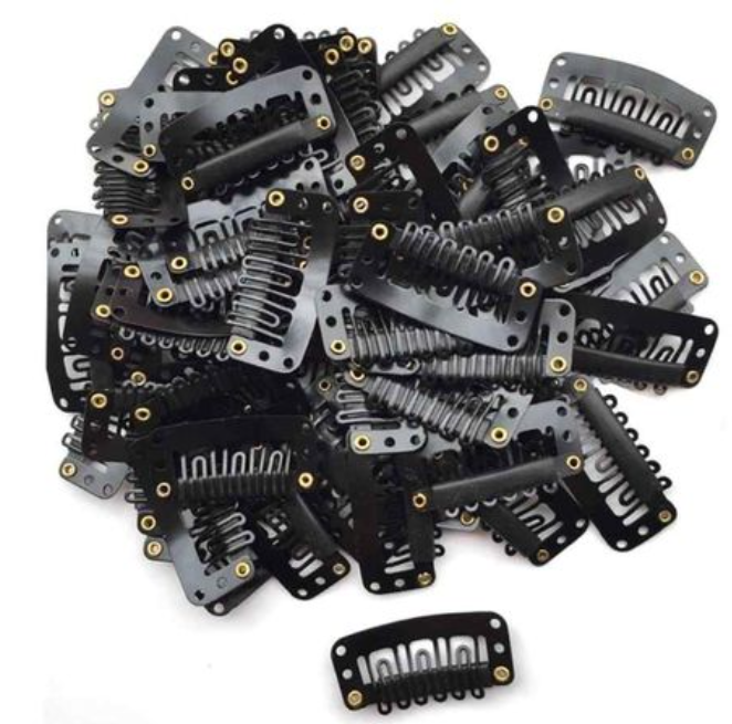 Wig/ Extension Clips Black - Pack of 48